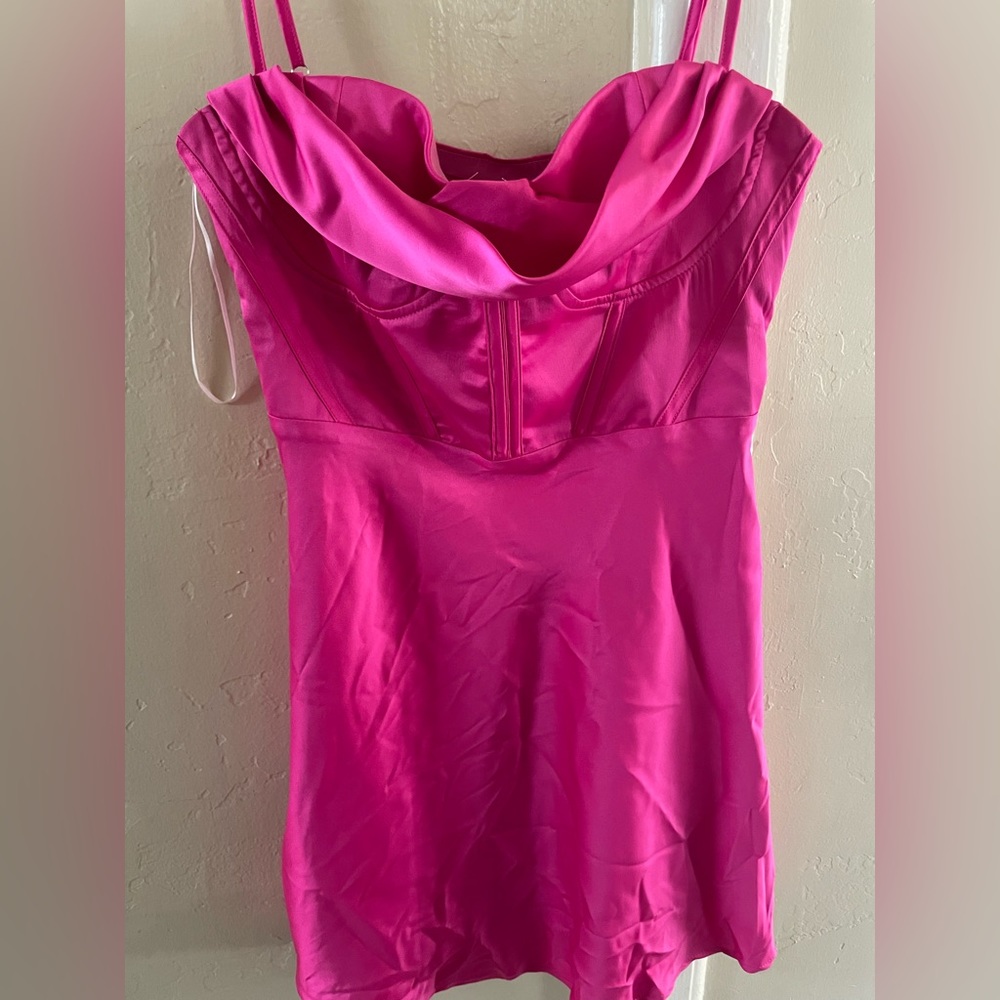 Pink mini corset dress